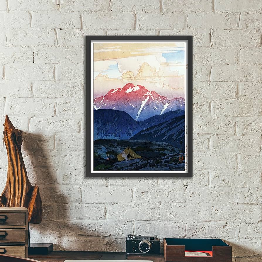 作者不詳作 木版画 風景画 額装仕立て マット付 作者不詳作 木版画 風景画 額装仕立て マット付 作者不詳作 木版画